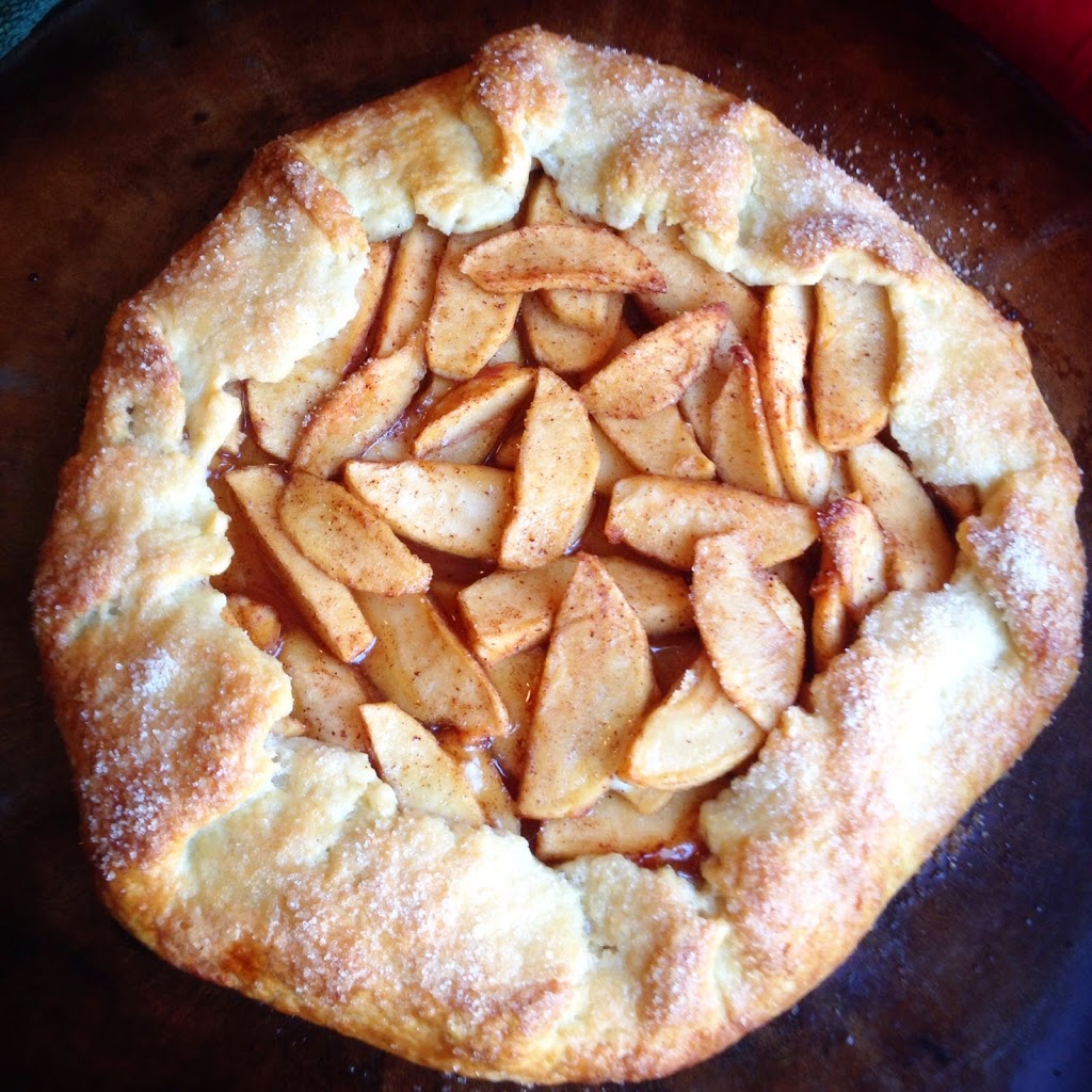 Apple Galette with Whiskey Salted Caramel Sauce - Will Bake for Books