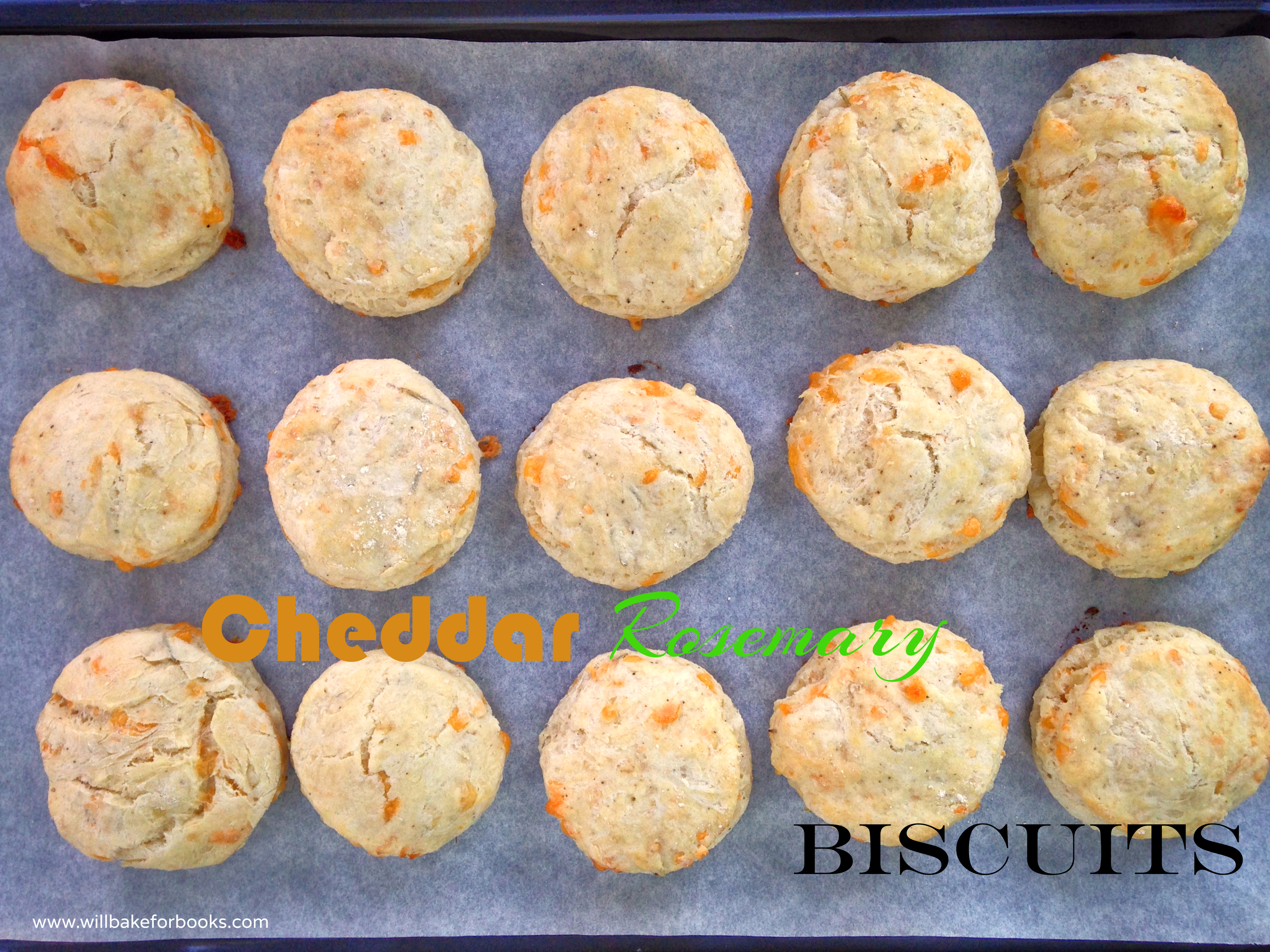 Cheddar Rosemary Biscuits from www.willbakeforbooks.com