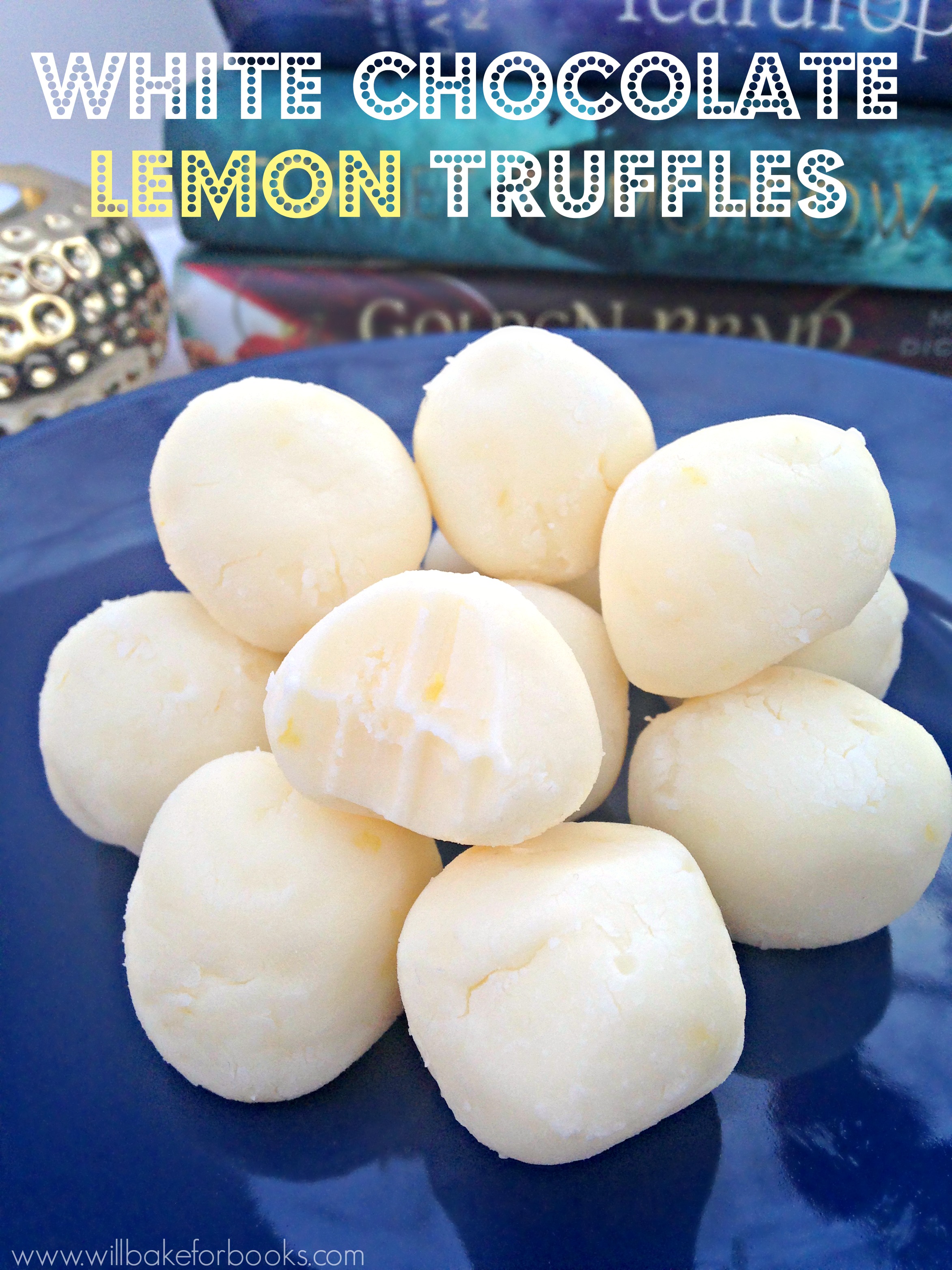 5-Ingredient White Chocolate Lemon Truffles | on willbakeforbook.com