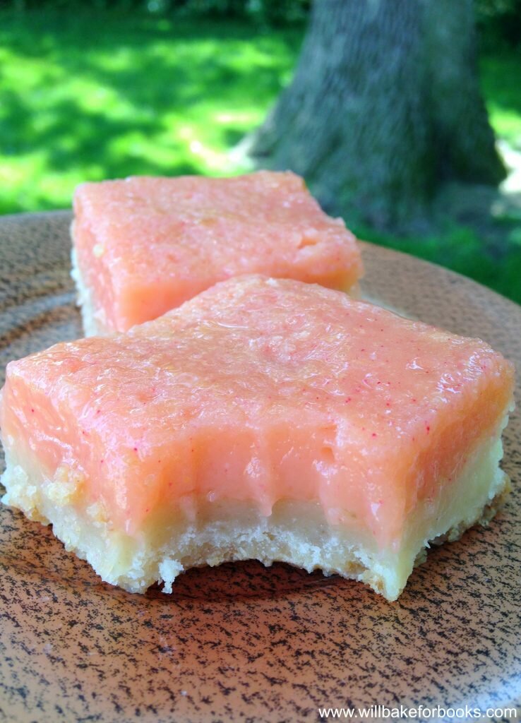Pink Grapefruit Bars with Rosemary Crust Will Bake for Books