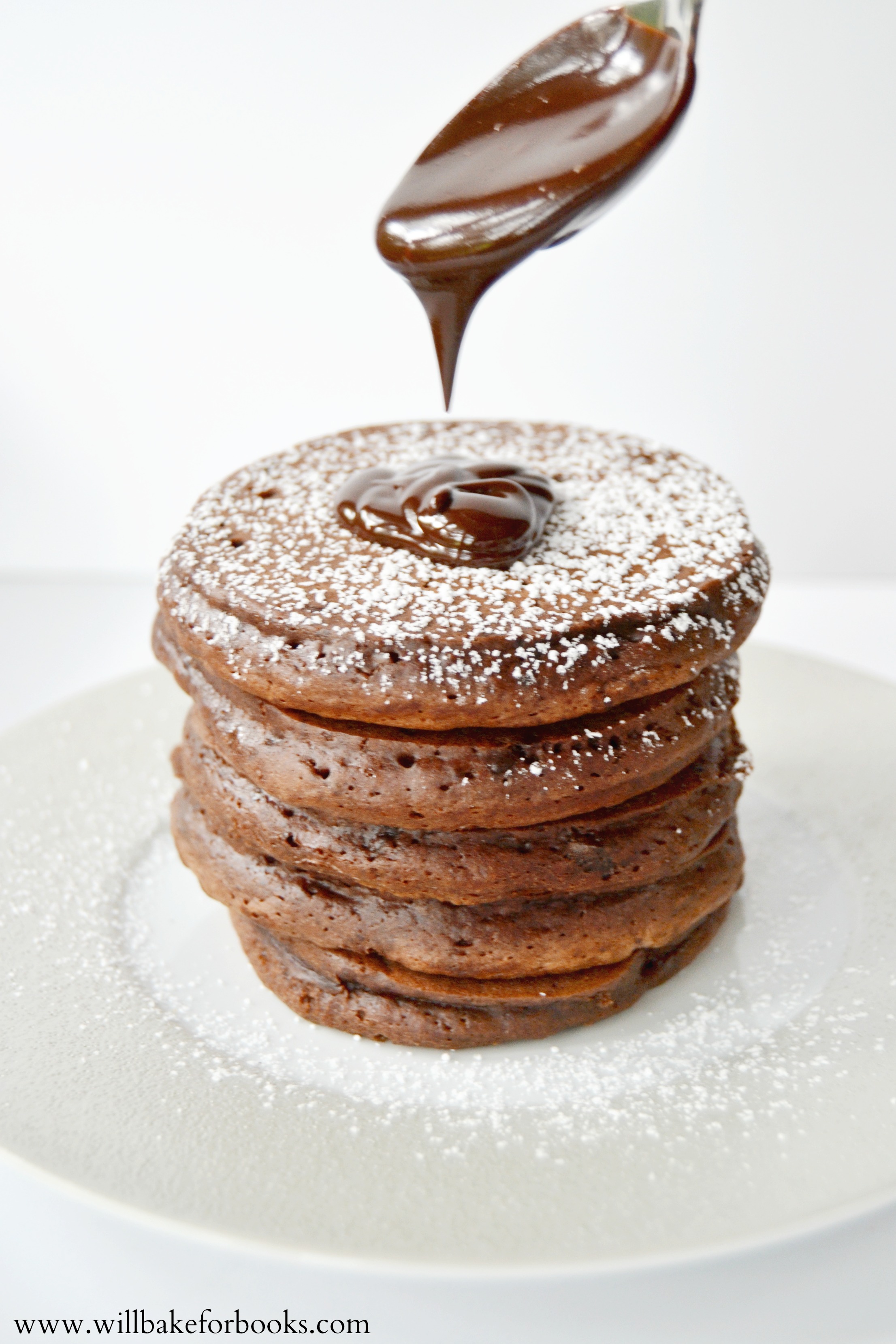 Brownie Pancakes on willbakeforbooks.com